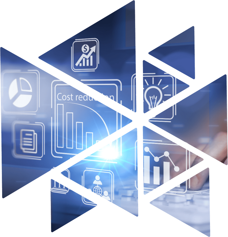 Cost reduction Concept. Businessman with his hand lowers the arrow of the graph. Cost text with a down arrow. budget,Cost Management. cut budget.. 