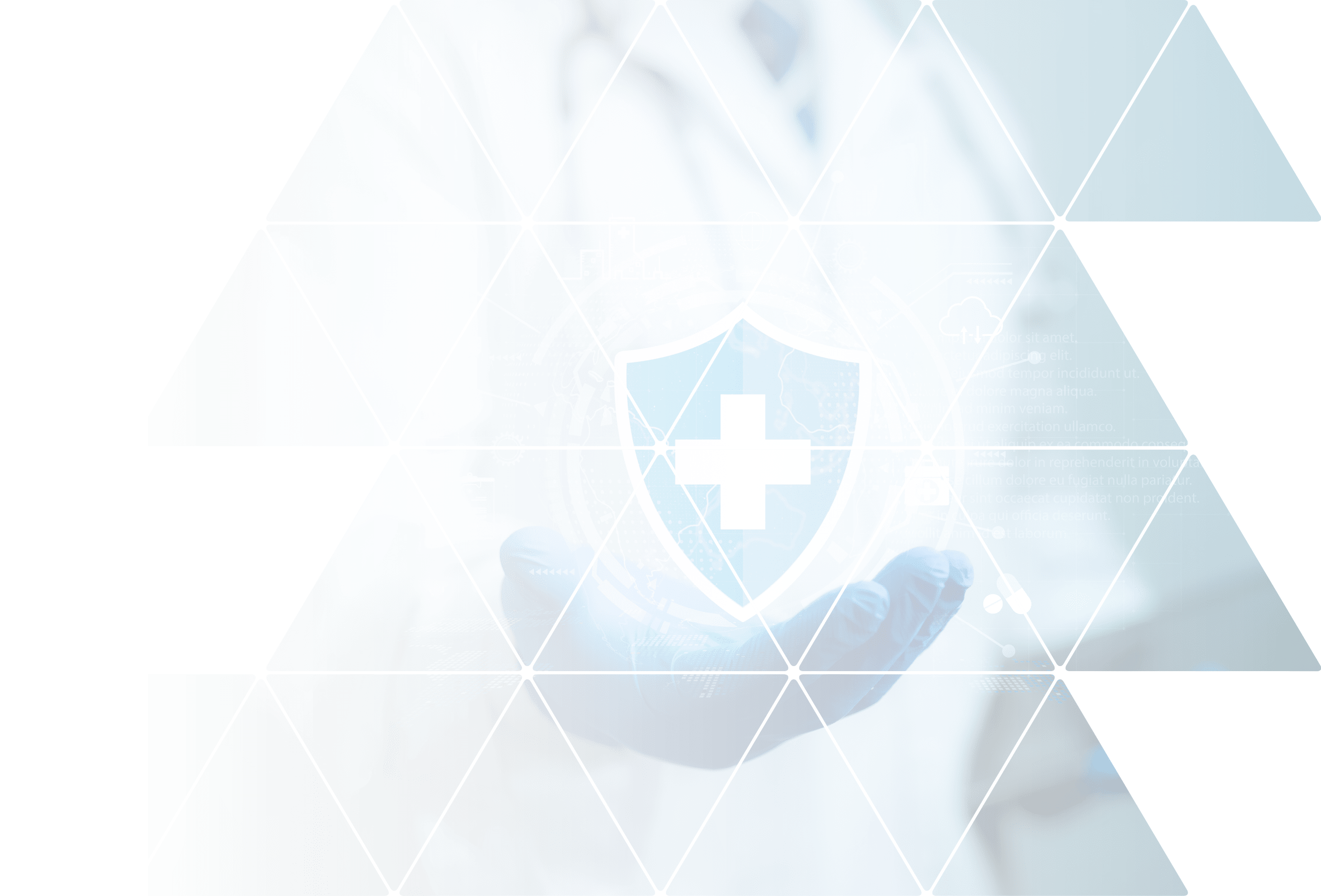 Medical cybersecurity.Security Health Care Concept. Medical Data Insurance and Safety. Medicine secure patient privacy history.lock icon on virtual screen. Access healthcare protection technology.